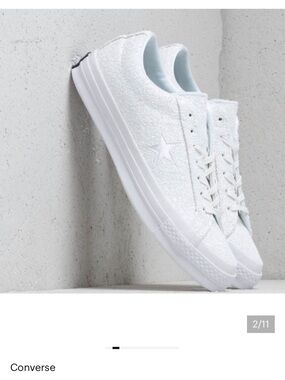 Converse One Star After Party Sneakers White Glitter Shoes
Women Size 9